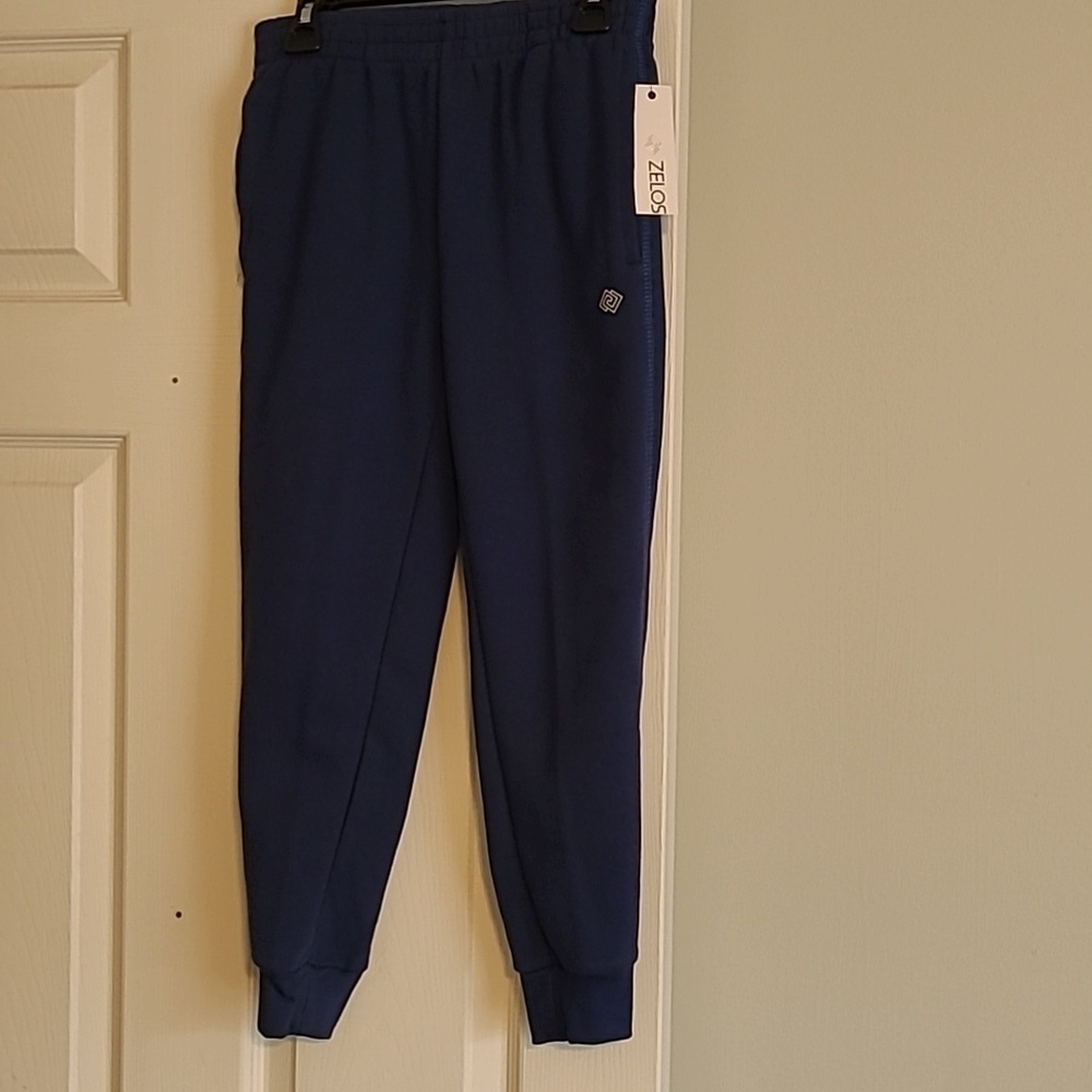 NWT ZELOS boy's navy blue sweatpants, size small